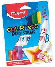 Viltpliiatsid templitega Maped Color Peps, 8 värvi