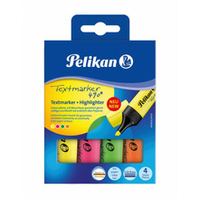 Tekstimarkerite komplekt Pelikan 490 fluo, 4 tk