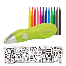Pihustusmarkerite komplekt Jolly Airbrush Fun, 12 värvi