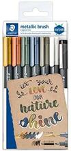 Metallist ja valge pintsliga marker STAEDTLER, 6 tk