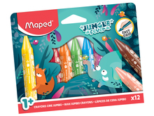 Vahakriidid Maped Jungle Fever Jumbo, 12 värvi