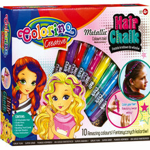 Juuksekriidid Colorino Creative 68635PTR, 10 värvi