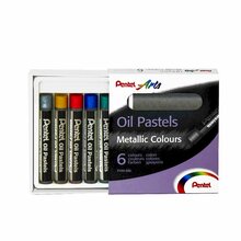 Õlipastellid Pentel Arts, 6 tk, metallic
