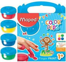 Näpuvärvid Maped Hand Colour Peps, 80 ml, 4 värvi
