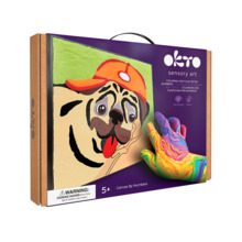 Loominguline komplekt OKTO Air Clay, 3D voolimiskomplekt Mops, 30x30 cm