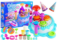 Värviline plastiliini tordikomplekt lastele alates 3. eluaastast, Lean Toys