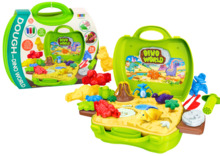 Plastiliin Lean Toys Dinosaurus maailm kohvris, roheline
