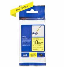 Etiketilint Brother TZe-FX641, 18 mm, 8 m, must kollasel