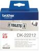 Etiketilint Brother DK22212, 62 mm, 15.24 m, valge