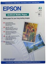 Fotopaber Epson Archival Matte Paper C13S041344, A3, 189 g/m2, 50 lehte, valge
