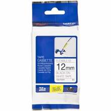 Etiketilint Brother TZe-FX231, 12 mm, must valgel, 8 m