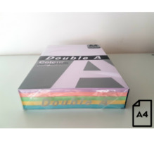 Värviline paber Double A Rainbow 3, A4, 80 g, 500 lehte, 5 värvi