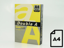 Värviline paber Double A A4, 80 g, 500 lehte, sidrunikollane