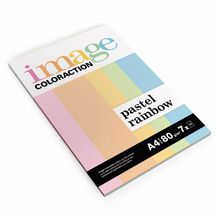 Värvilise kontoripaberi komplekt Image Coloraction A4, 80 g, 50 lehte, pastellvärvid