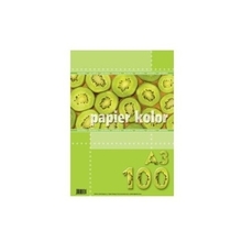 Värviline paber Kreska A3, 80 g, 100 lehte, erinevad värvid
