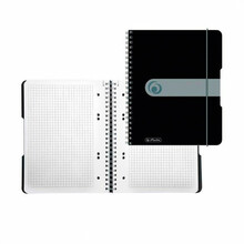Vihik ruuduline Herlitz A5, 80 lehte, must