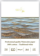 Akvarelliplokk Smiltainis Pro, A4, 10 lehte, 300 g/m2