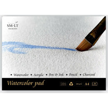 Akvarellplokk Smiltainis Watercolor Pad A4, 260 g/m2, 20 lehte, valge