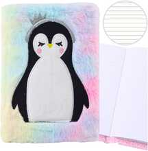 Märkmik Lean pingviiniga A5, 21 x 15 cm, pehme plüüskate