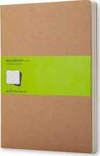 Märkmikud Moleskine Cahier, XL, 19 x 25 cm, beež, 3 tk