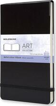 Märkmik Moleskine Art Plus Watercolour Album L, 13 x 21 cm, pehme kaas, must