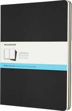 Märkmikud Moleskine Cahier, XL, 19 x 25 cm, must, 3 tk