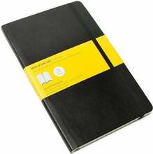 Märkmik Moleskine L, 13 x 21 cm, pehme kaas, must, 192 lehekülge