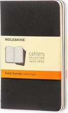 Märkmikud Moleskine Cahier, 9 x 14 cm, must, 3 tk