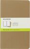 Märkmikud Moleskine Cahier, L, 13 x 21 cm, beež, 3tk