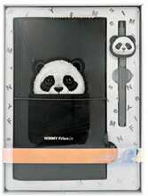 Märkmik NIMMY Big Eyed Pet 2.0 Panda, 2in1, must, koos pastapliiatsiga