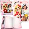 Päevik Lean Toys Girls Diary Notebook Code Melodies, värvilised lehed, südamed