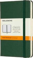 Moleskine Classic P-line märkmik, 9 x 14 cm, kõva kaas, metsaroheline