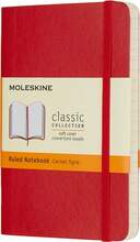 Märkmik Moleskine Classic, 9 x 14 cm, pehme kaas, punane