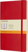 Märkmik Moleskine Classic, 13 x 21 cm, pehme kaas, punane, 192 lehekülge