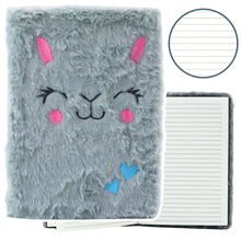 Märkmik Lean Plush Notebook A5, hall jänes, 80 lehte, jooneline
