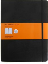 Märkmik Moleskine, 19 x 25 cm, pehme kaas, must, 192 lehekülge