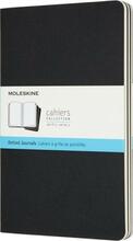 Märkmik Moleskine Cahier, 13 x 21 cm, pehme kaas, must, 3 tk