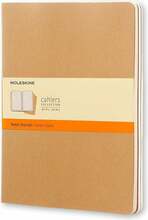 Märkmikud Moleskine Cahier, XL, 19 x 25 cm, beež, 3tk