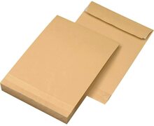 Ümbrik KUVERT B4, 250 x 353 x 40 mm, 130 g, pruun