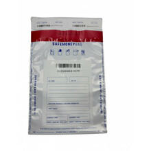 Deposiidikotid BESTPAK SAFEMONEYBAG B5, 190 x 260 + 35 mm, läbipaistev, 100 tk