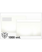 Ümbrikud Mailmedia E65, 110 x 220 mm, aknaga, 1000 tk