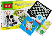 Pere mängukomplekt Lean Toys, 18 ühes, magnetiline malelaud