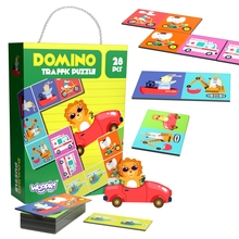 Õppemäng Woopie Transport Loomad Domino Montessori