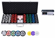 Pokerikomplekt BICYCLE 970279, hõbedane kohver, 500 žetooni