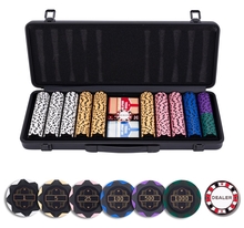 Pokkerikomplekt Engelhart Poker 500, 14 g, 500 žetooni, must kohver