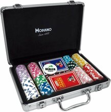 Pokkeri žetoonide komplekt Modiano, 200 tk (14g), kohvriga