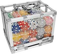 Pokerižetoonide komplekt Modiano, 600 tk, 14 g, kohvris