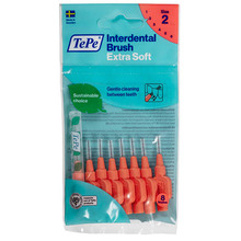 Tepe väga pehmed hambavaheharjad 0.5 mm, punased, 8 tk