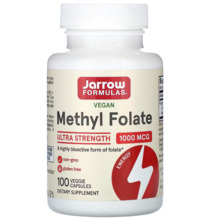 Jarrow Formulas metüülfoolhape 1000 mcg, 100 kapslit