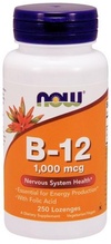 Now Foods vitamiin B12 500 mcg + foolhape 50 mcg, 250 imemistabletti